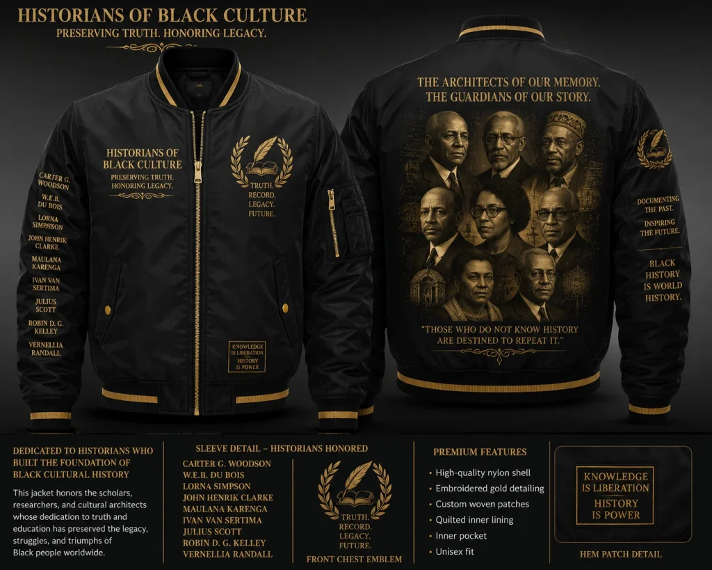 Historians of Black Culture bomber jacket artwork