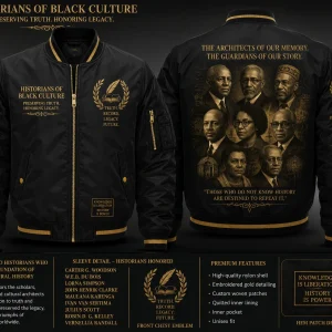 Historians of Black Culture Bomber Jacket — client-supplied artwork